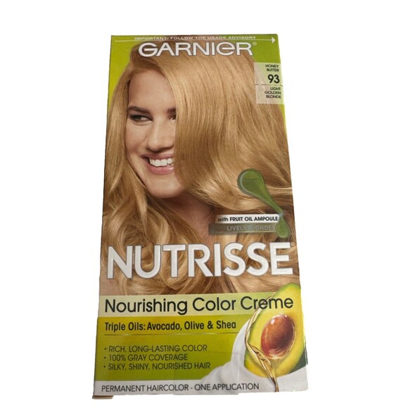 Garnier Nutrisse Nourishing Hair Color Creme #93 Honey Butter Lt Gold Blonde - Picture 1 of 6